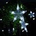 Qedertek Christmas Star Curtain Lights, 138 LED Curtain Fairy Lights with 12 Stars, 8 Modes Christmas Fairy Lights for Xmas Tree, Party, Wedding, Garden, Bedroom, Christmas Decorations (White)