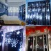 Qedertek Christmas Star Curtain Lights, 138 LED Curtain Fairy Lights with 12 Stars, 8 Modes Christmas Fairy Lights for Xmas Tree, Party, Wedding, Garden, Bedroom, Christmas Decorations (White)