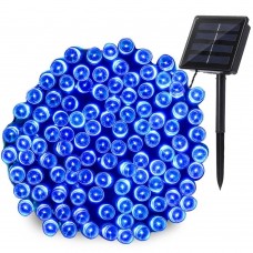 Qedertek Solar String Lights Outdoor, 72ft 200 LED Solar Fairy Lights, Waterproof 8 Modes Solar Powered String Lights for Garden, Patio, Lawn, Party, Yard, Fence, Balcony Decoration (Blue)