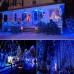 Qedertek Solar String Lights Outdoor, 72ft 200 LED Solar Fairy Lights, Waterproof 8 Modes Solar Powered String Lights for Garden, Patio, Lawn, Party, Yard, Fence, Balcony Decoration (Blue)