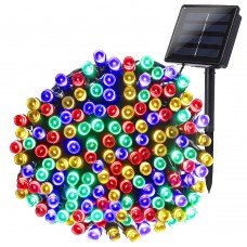  Qedertek Solar String Lights Outdoor, 72ft 200 LED Solar Fairy Lights, Waterproof 8 Modes Solar Powered String Lights for Garden, Patio, Lawn, Party, Yard, Fence, Balcony Decoration (Multicolor) 