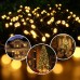 Qedertek Solar String Lights Outdoor, 72ft 200 LED Garden Solar Fairy Lights, Waterproof 8 Modes Solar Powered String Lights for Garden, Patio, Lawn, Party, Yard, Fence, Balcony Decoration(Warm White) [Energy Class A+++] 