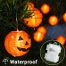 Qedertek Halloween Orange Pumpkin Lanterns Lights, 4M/13ft 20 LED Orange Pumpkin Lights, Waterproof 2 Modes Battery Powered Halloween Fairy Lights for Indoor Outdoor Garden Home Party Bar Decorations