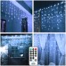 Qedertek Icicle Lights, 432 LED Christmas Fairy Lights Bright Indoor Curtain Lights with 8 Mode Function Mains Powered for Christmas Decorations (White)