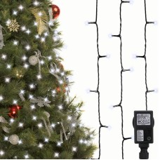 Qedertek Christmas Tree Lights 50M 500 LED, Christmas Lights Outdoor Waterproof, 8 Modes, Timer Function, Christmas Fairy Lights Mains Powered Decoration for Xmas Tree (White)