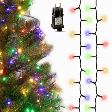 Qedertek Christmas Tree Lights 50M 500 LED, Christmas Lights Outdoor Waterproof, 8 Modes, Timer Function, Christmas Fairy Lights Mains Powered Decoration for Xmas Tree (Multicolor)