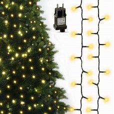 Qedertek Christmas Tree Lights 50M 500 LED, Christmas Lights Outdoor Waterproof, 8 Modes, Timer Function, Christmas Fairy Lights Mains Powered Decoration for Xmas Tree (Warm White)