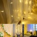 Qedertek Christmas Curtain Lights, 300 LED Fairy Curtain Lights, 8 Modes Christmas Fairy Lights Waterfall Lights for Xmas Tree, Party, Wedding, Garden, Bedroom, Christmas Decoration (Warm White)