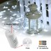 Qedertek Christmas Battery Fairy Lights, 39ft 100 LED Waterproof 8 Modes String Light, Battery Powered Christmas Lights with Memory Function for Xmas Tree, Garden, Party, Christmas Decorations (White) 