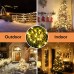 Qedertek Christmas Fairy Lights, 33ft 100 LED Battery Operated String Lights, 8 Modes Waterproof Memory Function String Lights for Xmas Tree, Wedding, Party, Patio, Christmas Decorations (Warm White) 