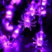 Qedertek Halloween Decorations 20 Purple Spider LED String Lights 9.6ft Battery Operated Halloween Lights for Halloween Christmas Party Patio Lawn Garden Home (2 Pack)