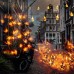 Qedertek Halloween Decorations Pumpkin Lights 20 LED 9.6ft Battery Operated String Lights for Halloween Party, 2 Lighting Modes, Flash/Steady On