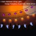 Qedertek Halloween Decorations Lights, Set of 3 Battery Powered 20 LED Halloween Party Lights - Ghost/Pumpkin/Bat.