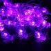 Qedertek Halloween Decorations 20 Purple Spider LED String Lights 9.6ft Battery Operated Halloween Lights for Halloween Christmas Party Patio Lawn Garden Home (2 Pack)