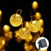  Qedertek Solar Christmas Fairy Lights, 30 LED Crystal Ball Outdoor String Lights, Waterproof 8 Modes Solar Powered Fairy Lights for Xmas Tree, Home, Party, Gazebo, Christmas Decorations (Warm White) [Energy Class A+++] 