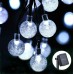  Qedertek Solar Christmas Fairy Lights, 30 LED Crystal Ball Outdoor String Lights, Waterproof 8 Modes Solar Powered Fairy Lights for Xmas Tree, Home, Patio, Party, Gazebo, Christmas Decorations (White) 