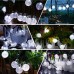  Qedertek Solar Christmas Fairy Lights, 30 LED Crystal Ball Outdoor String Lights, Waterproof 8 Modes Solar Powered Fairy Lights for Xmas Tree, Home, Patio, Party, Gazebo, Christmas Decorations (White) 