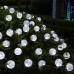  Qedertek Solar Christmas Fairy Lights, 30 LED Crystal Ball Outdoor String Lights, Waterproof 8 Modes Solar Powered Fairy Lights for Xmas Tree, Home, Patio, Party, Gazebo, Christmas Decorations (White) 