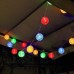 Qedertek Solar Lantern String Lights, 19.7ft 30 LED 2 Modes Outdoor Christmas Fairy Lights Waterproof for Summer Garden, Lawn, Yard, Patio, Christmas Decorations (Multicolor) [Energy Class A+++] 