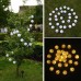 Qedertek Solar Lantern String Lights, 19.7ft 30 LED 2 Modes Outdoor Christmas Fairy Lights Waterproof for Summer Garden, Lawn, Yard, Patio, Christmas Decorations (Warm White) [Energy Class A+++] 