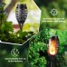 Qedertek Solarleuchten für Außen Garten - 6 Stück 12 LED Solarlampe für Außen mit Realistischer Flammeneffekt IP65 Wasserdicht Gartenfackeln Solar für Gärten Weg Hinterhöfe Rasen Halloween Deko