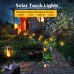 Qedertek Solarleuchten für Außen Garten - 6 Stück 12 LED Solarlampe für Außen mit Realistischer Flammeneffekt IP65 Wasserdicht Gartenfackeln Solar für Gärten Weg Hinterhöfe Rasen Halloween Deko
