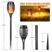 Qedertek Solarleuchten für Außen Garten - 6 Stück 12 LED Solarlampe für Außen mit Realistischer Flammeneffekt IP65 Wasserdicht Gartenfackeln Solar für Gärten Weg Hinterhöfe Rasen Halloween Deko