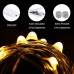 Qedertek Battery Fairy Lights, 8 Pack 30 LED 10ft Battery Operated Christmas Fairy Lights, DIY Silver Wire LED String Lights for Xmas Trees Wedding Party Christmas Decorations (Warm White)